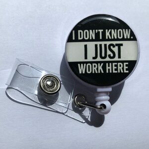Funny badge reel ID holder